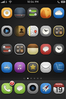 Touchit 4.2 iPhone Theme dark