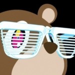 iPhone Wallpaper 80's glasses bear