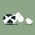 funny_cow_chicken iphone wallpaper