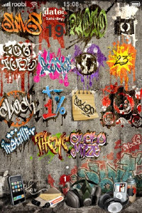 graffiti iphone theme