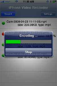 iphone video recorder encoding