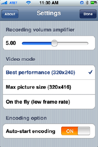 iphone video recorder settings