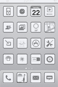 White Alu iPhone Theme