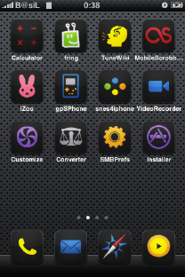blackneonauqua_2 iPhone Theme BlackNeonAuqua 2