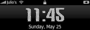 carbon iPhone\'s clock font