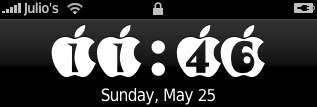 inApple iPhone\'s clock font