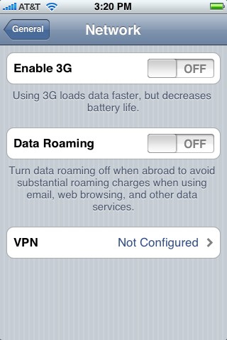 iphon 3G screenshot
