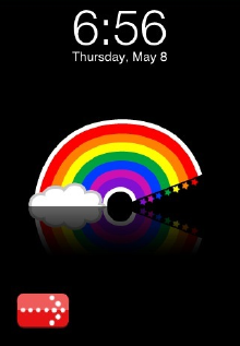 rainbow iPhone Baterry Images Customize