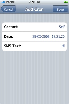 SMSCron for iPhone 2