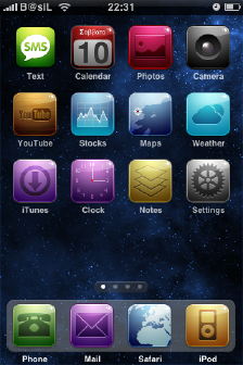 Spacecamtessa iPhone Theme