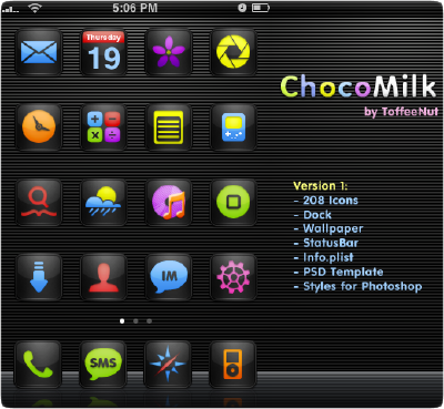 chocomilk iphone theme by toffeenut