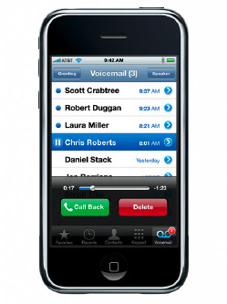 iPhone visual voicemail by Vodafone