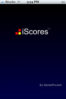 iScores live score for iPhone