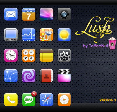lush iphone theme by toffeenut