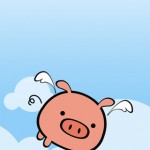 iPhone wallpaper flying pig