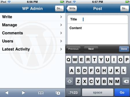 wphone wordpress iPhone