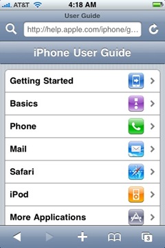 iPhone: Help & User Guide site