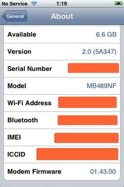 iphone 3g with old modem firmware