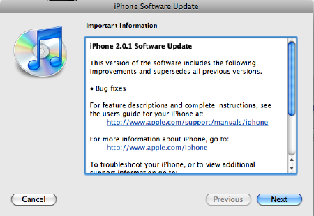 iPhone Firmware v2.0.1