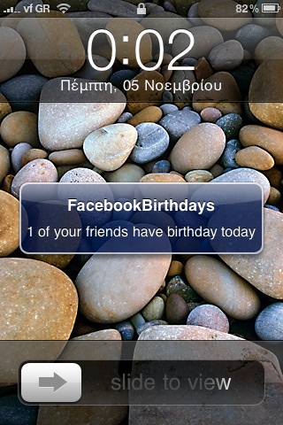 FacebookBirthdays iPhone.app