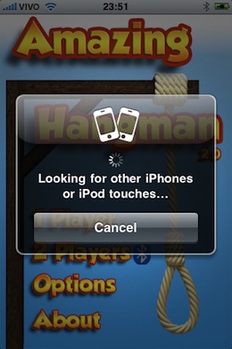 Amazing Hangman for iPhone with Bluetooth multiplayer