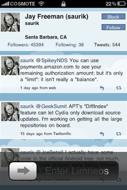 CyTweet Cydia Twitter Cydget by Limneos