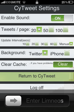 CyTweet Cydia Twitter Cydget