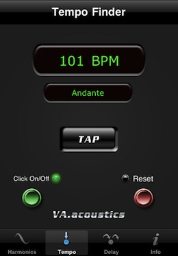 VAacoustics iPhone Tempo