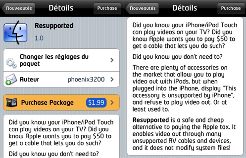 Resupported iphone