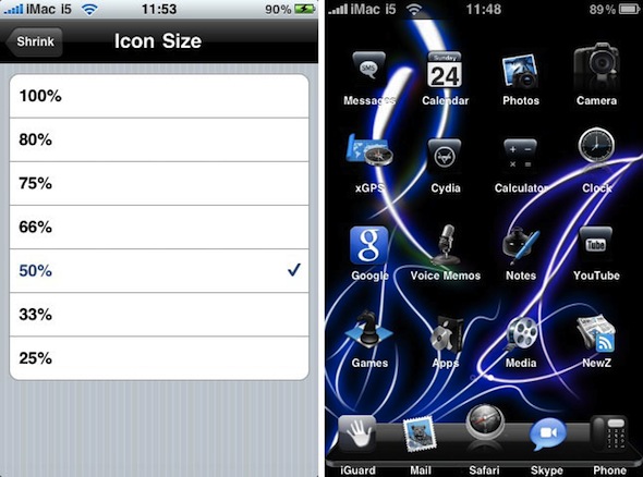 Shrink your iPhone Icons with Shrink