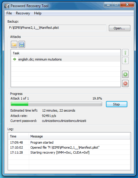 Elcomsoft iPhone Password Breaker