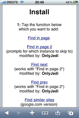 Safari plugins iPhone pic2