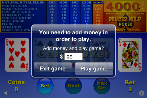 Ultimate Video Poker iPhone