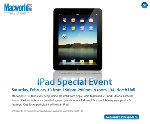 iPad on MacWorld 2010