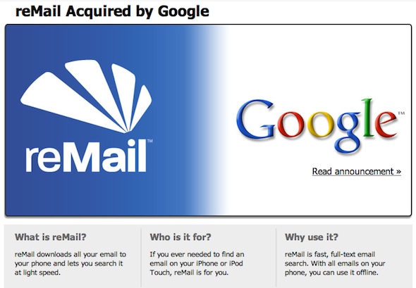 reMail acquired by Google