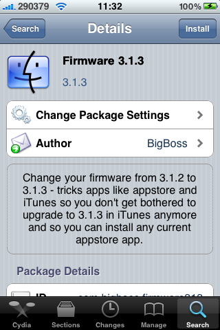 Firmware 3.1.3  from cydia