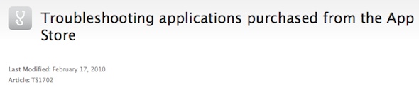 Troubleshooting applications purchased from the App Store