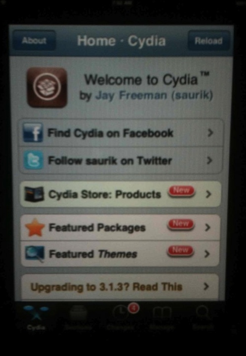 iPad Jailbreak Cydia