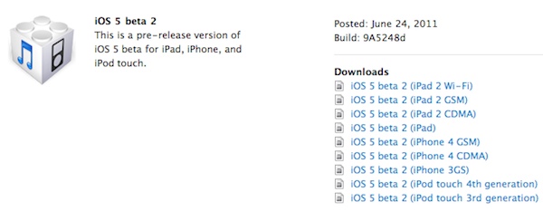 iOS 5 beta 2
