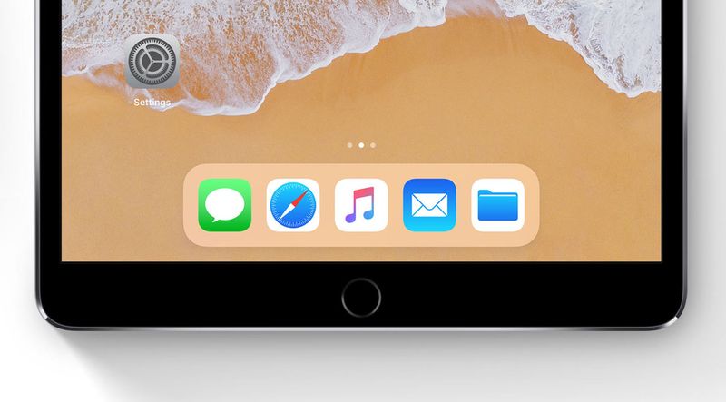 iPad iOS 11 dock