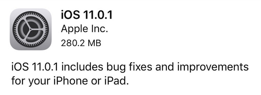 iOS 11.0.1