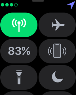 LTE Apple Watch Control Center