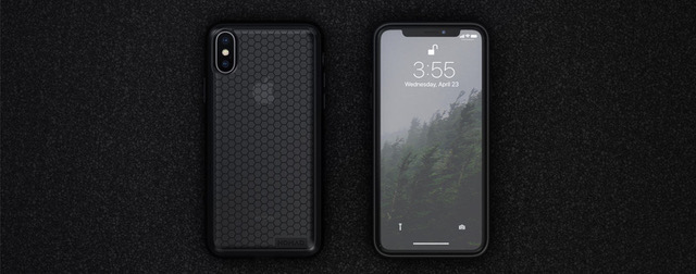 NOMAD Case Hexagon for Apple iPhone X Rugged - BLACK SMOKE GRAY 2