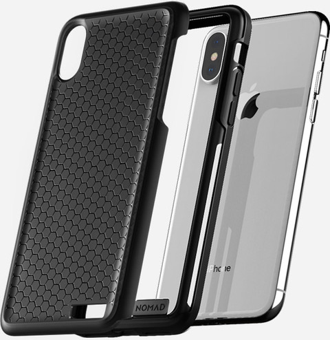 NOMAD Case Hexagon for Apple iPhone X Rugged - BLACK SMOKE GRAY