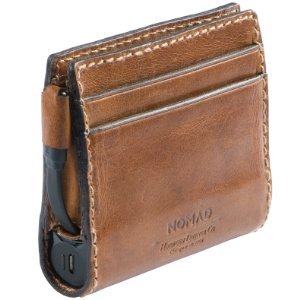 Nomad SLIM Wallet with integrated batt. 2400mAh and lightning - NomadPortable - TAN