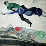 news of kidnapping on facebook after over the town by marc chagall 1917-18